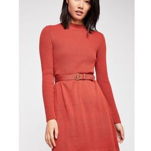 Free People Coral French Girl Mini Dress Sz L